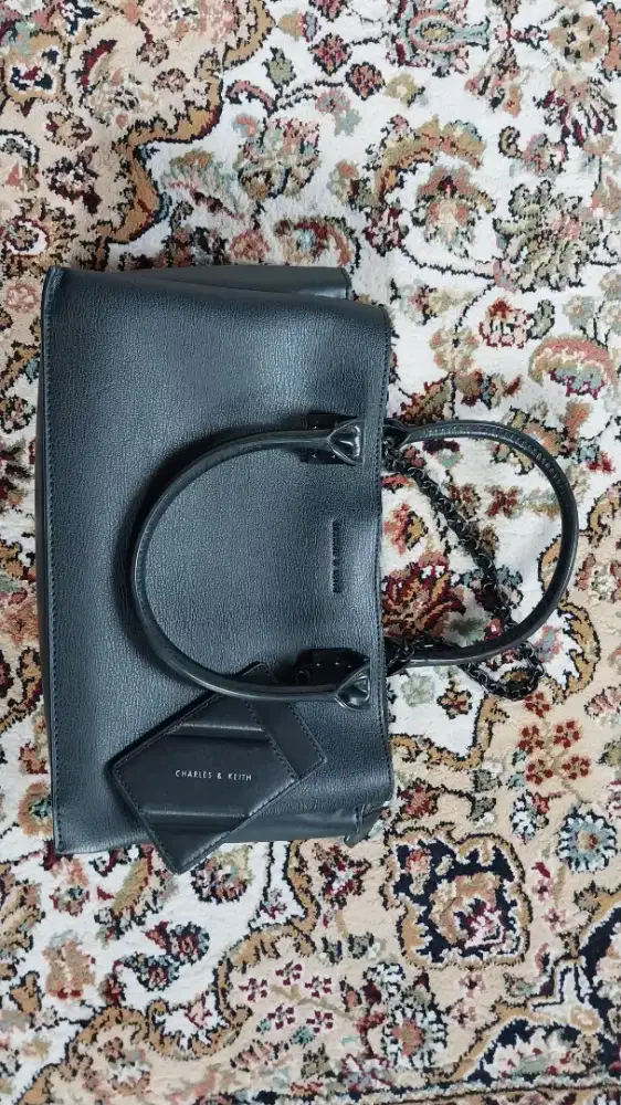 Charles & Keith Double Top Handle Structured Bag