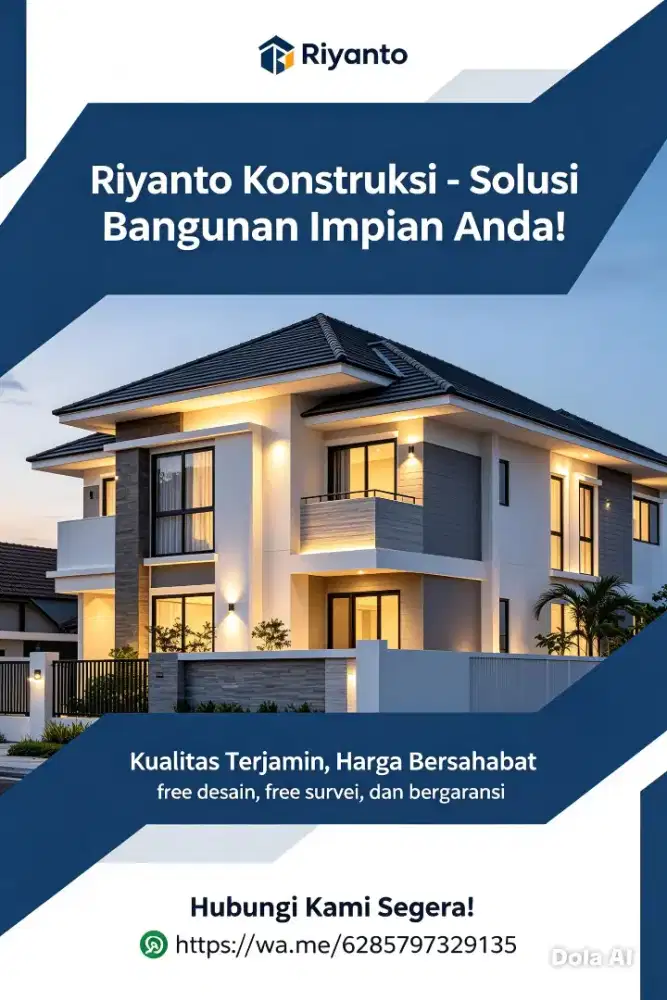 Bangun Rumah Minimalis FREE Desain - Borongan Full Material