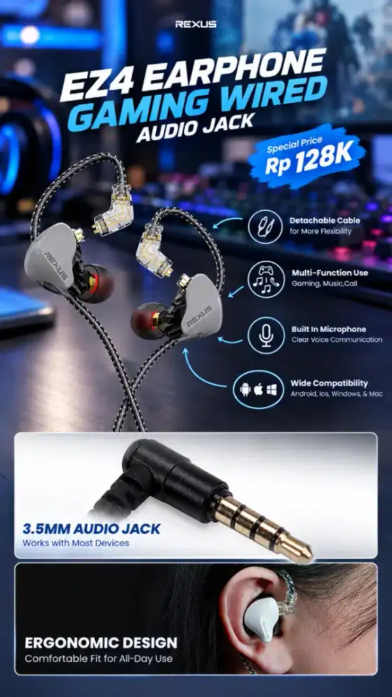 Headset gaming rexus EZ4 V2