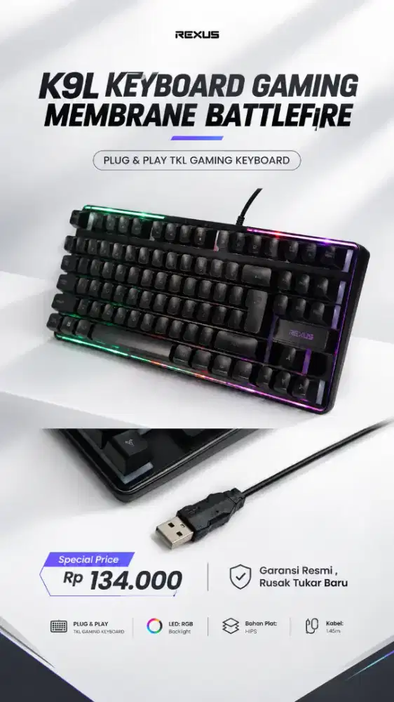 Keboard gaming rexus K9L