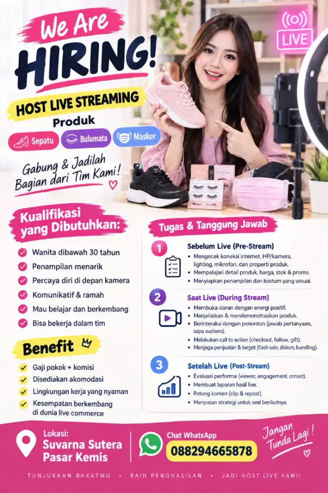 Dibutuhkan Host Live