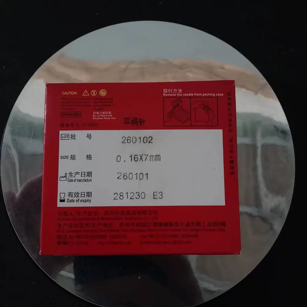 Huanqiu Disposable Acupuncture Needles / jarum akupuntur (Isi 100 Piec