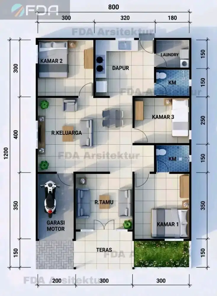 Tambah Lantai 2 Rumah - FREE Desain + RAB