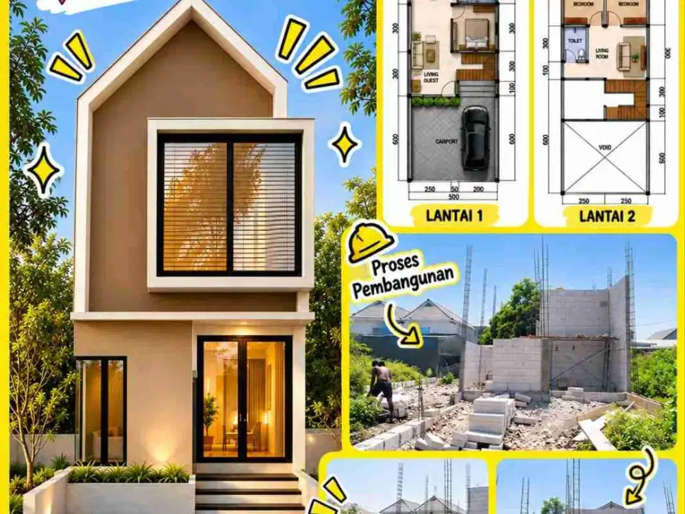 Gunung Anyar Surabaya | Jual Rumah Baru Mezzanine 100 m² 4 KT UPN Poltekpel UINSA BPN RSUD Eka Candrarini