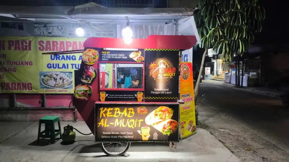 Jual gerobak kebab Fullset