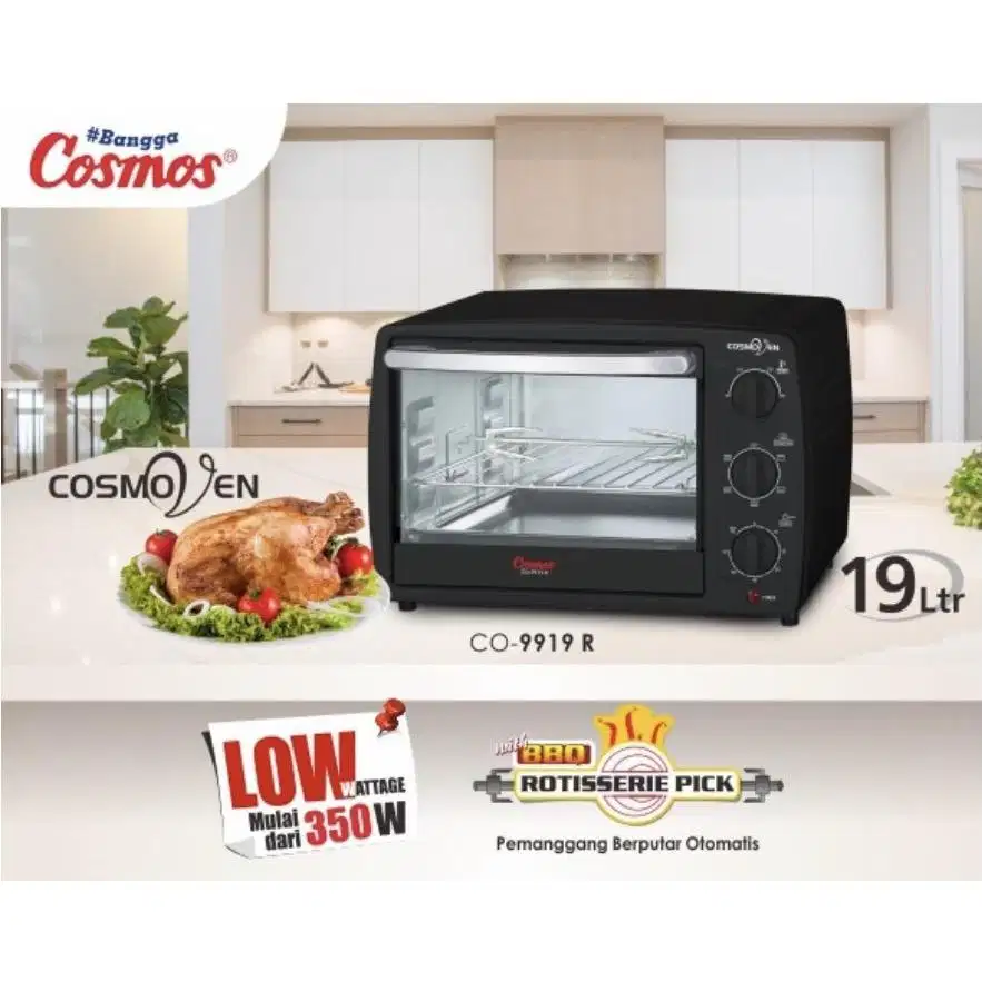 New Smart Mini Electric Oven COSMOS Low Watt 19Liter