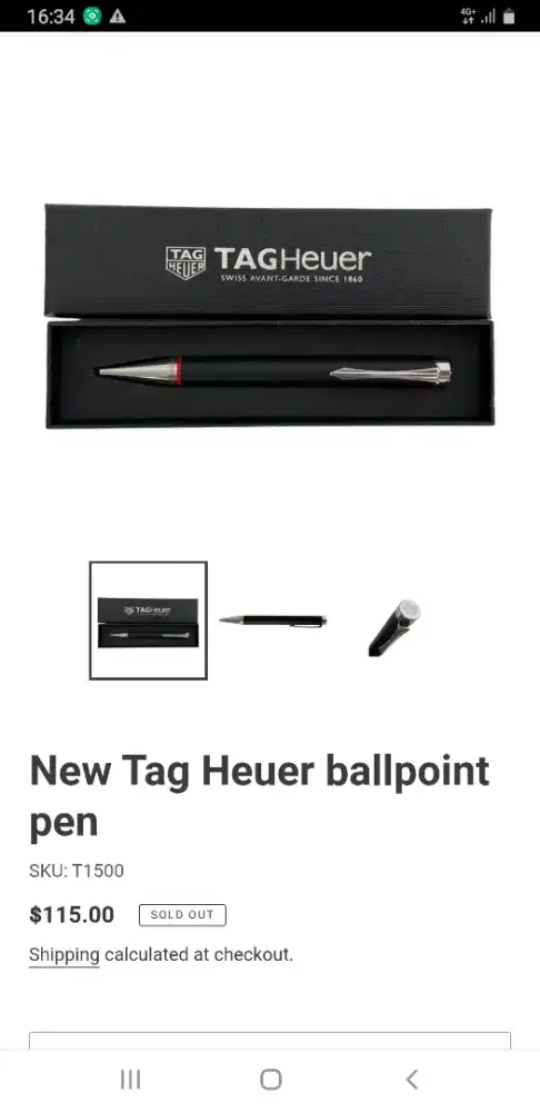 BALLPOINT TAG HEUER ORIGINAL LEATHER OFFICIAL