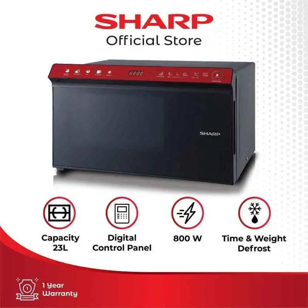 New Smart Digital Microwave Oven SHARP With 10 AutoProgram Jumbo23Lite