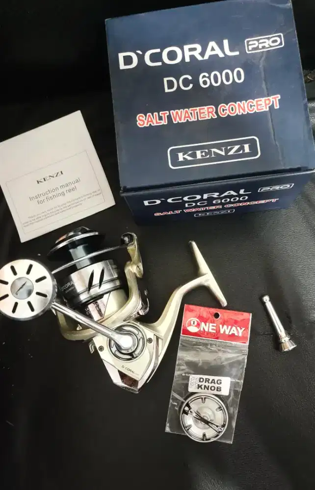 Reel kenzi pro best 6000 bonus relstand dan drag knob