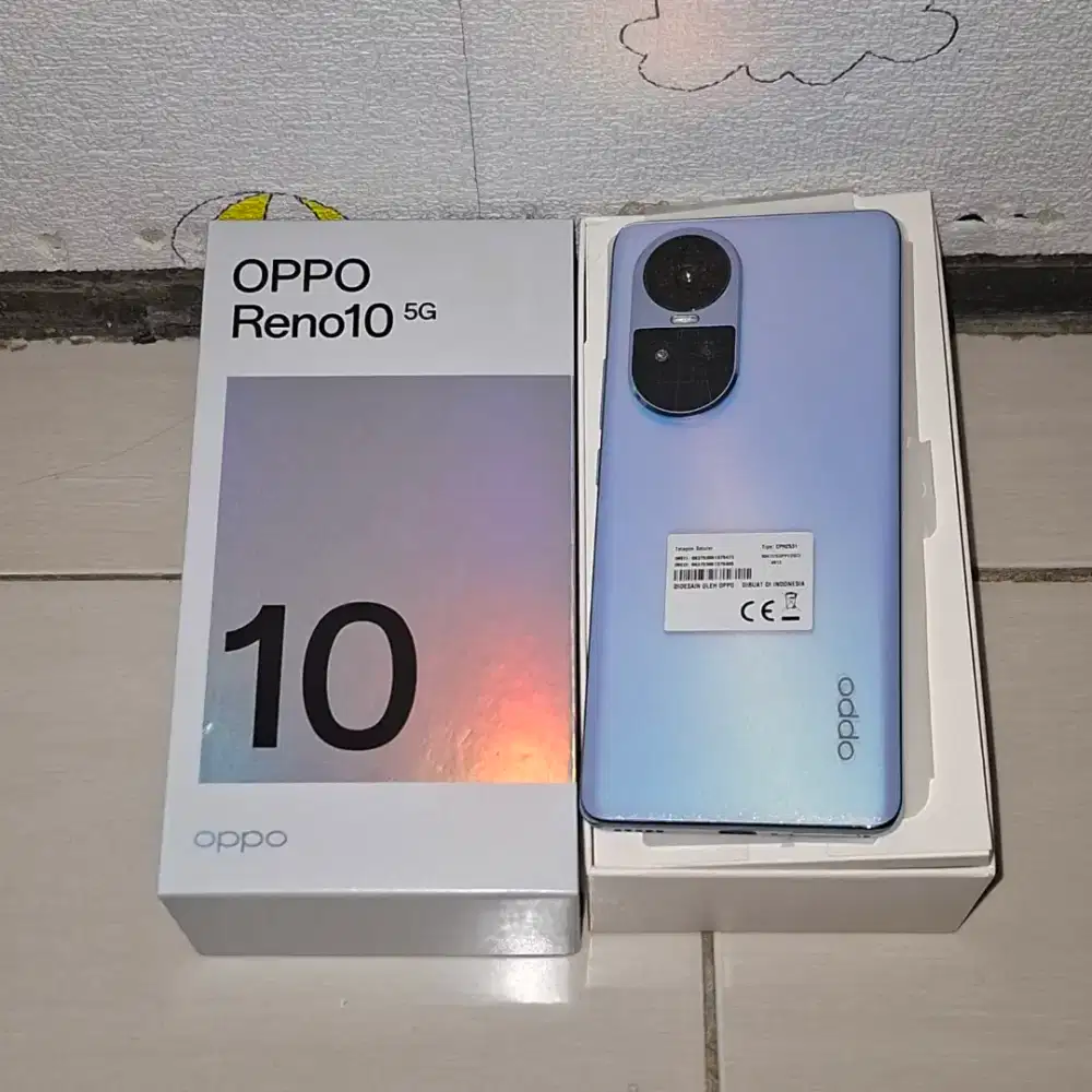 OPPO Reno 10 5G Ram 8/256GB Biru Muda (Bekas)