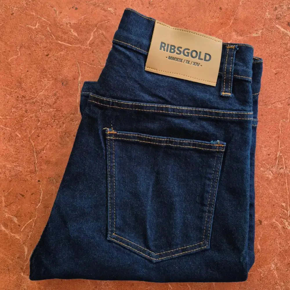 Ribsgold Short Jeans Dark Blue Denim Original Celana Pendek Levi's
