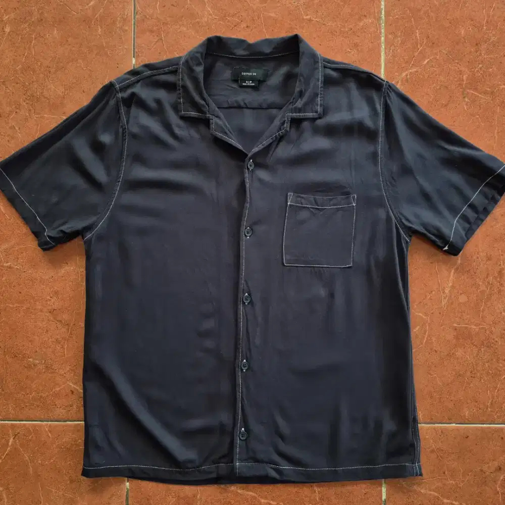 Cotton On Riviera Boxy Open Collar Shirt Original Kemeja Kaos Polo