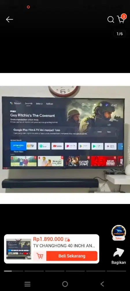 TV CHANGHONG 40 INCHI ANDROID 11 / SMART TV DIGITAL LED