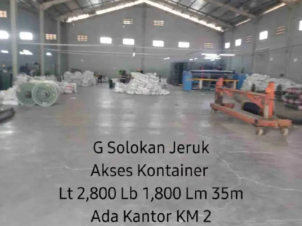 Gudang Solokan Jeruk Akses Kontainer