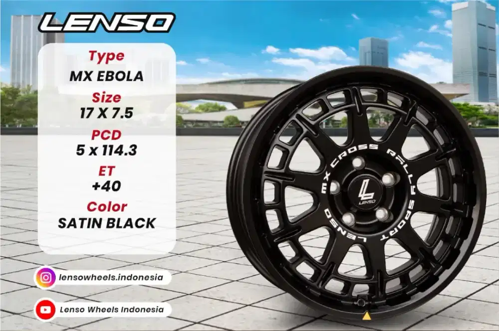 Velg lenso mx ebola r17 5x114 lbr7,5 et40