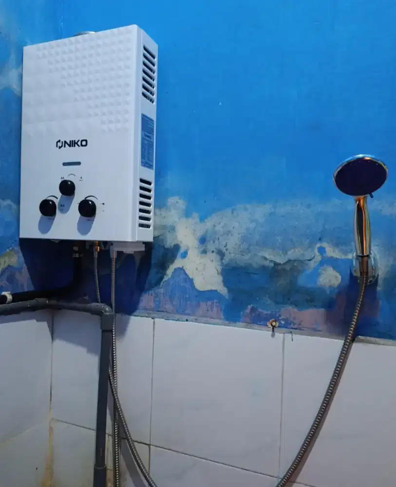 Water Heater Gas Niko - Komplit Pasang