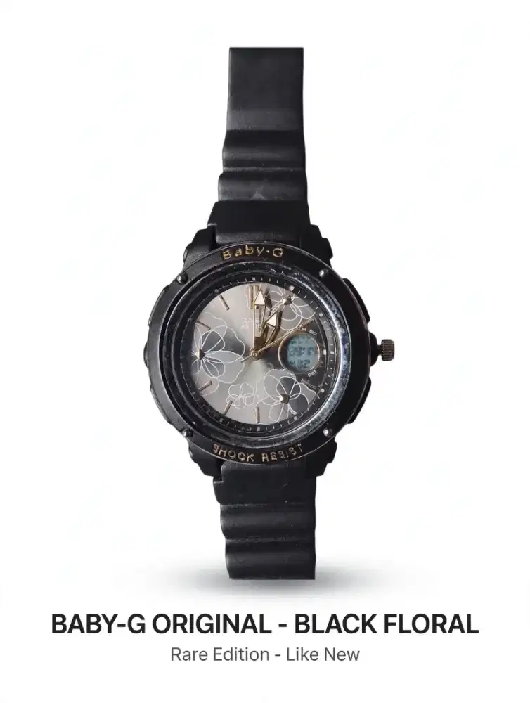 BABY-G BGA-150 FLORAL BLACK