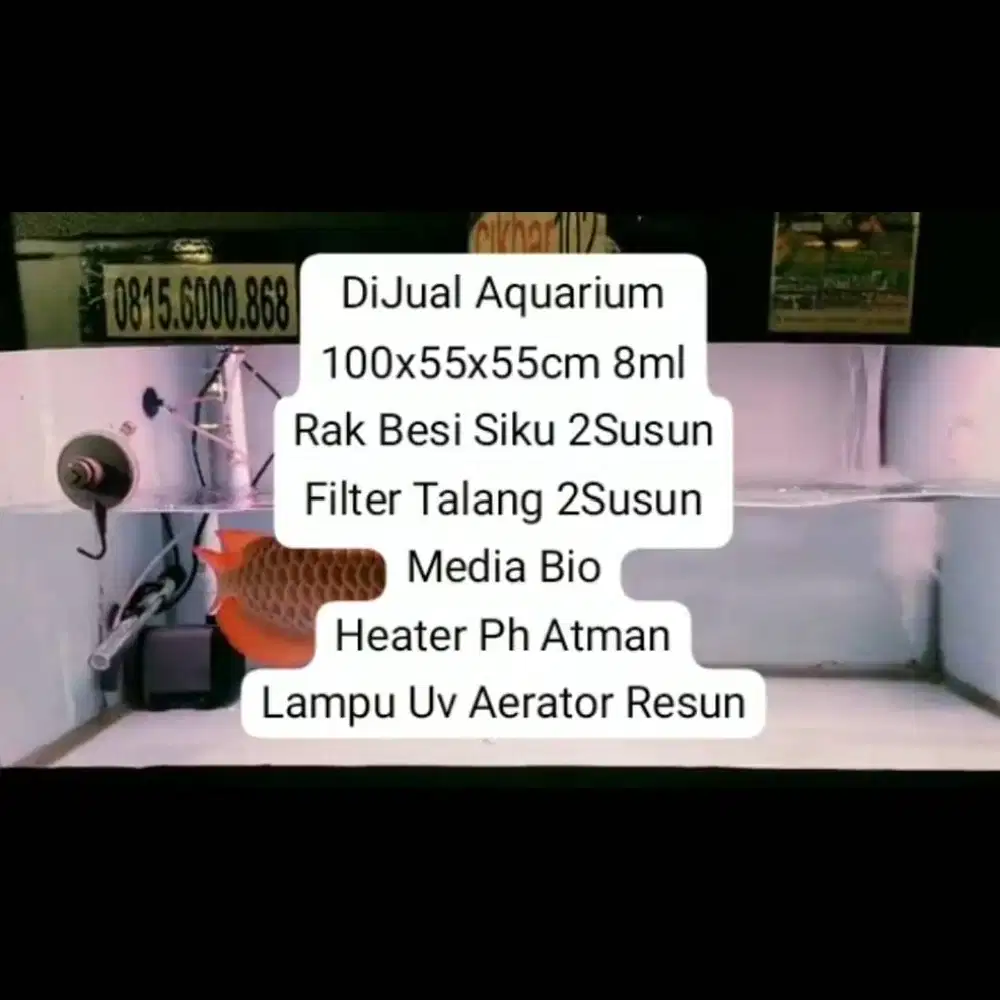 Aquarium Lampu Rak Akuarium Resun Atman tabung gas heater