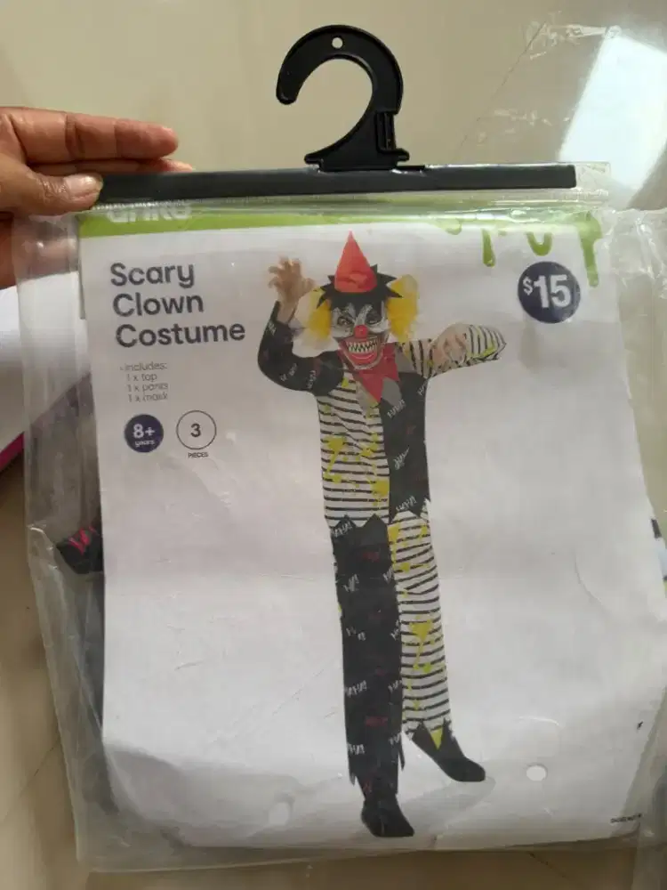 Helloween baju anak scary clown costume