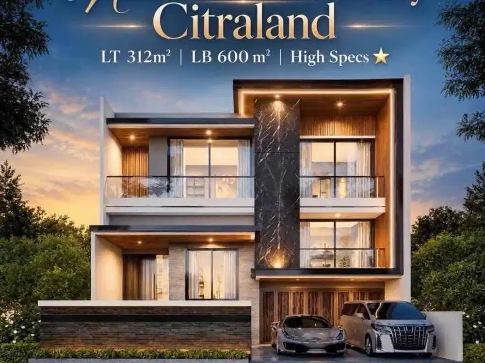 Dijual citraland rumah baru gress raffles garden surabaya