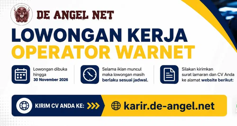 Lowongan Kerja Operator Warnet De Angel Net