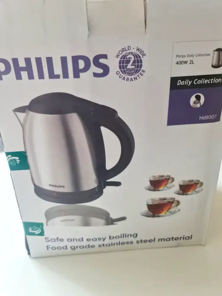 BNIB NEW PHILIPS KETTLE LISTRIK pemanas air electrik Stainless Steel
