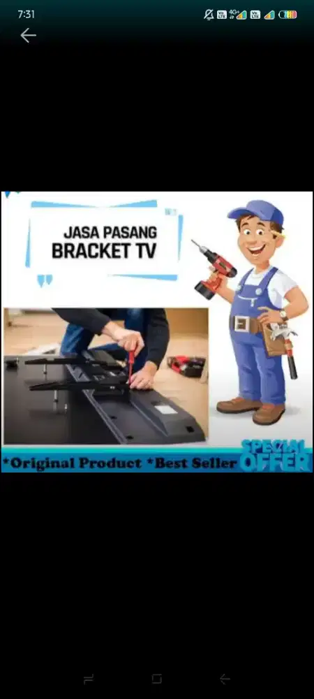 Jasa pasang bracket TV