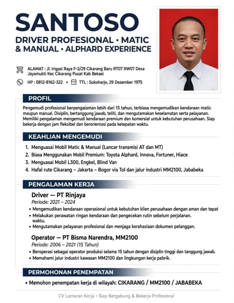 Mencari lowongan driver
