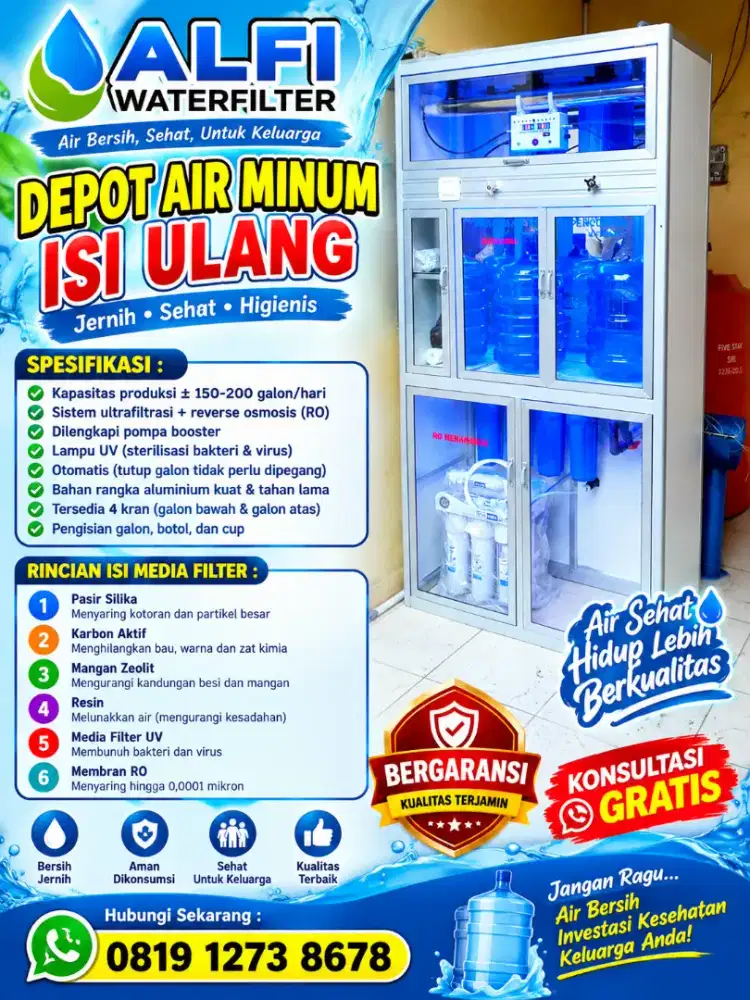 Depot air minum isi ulang galon