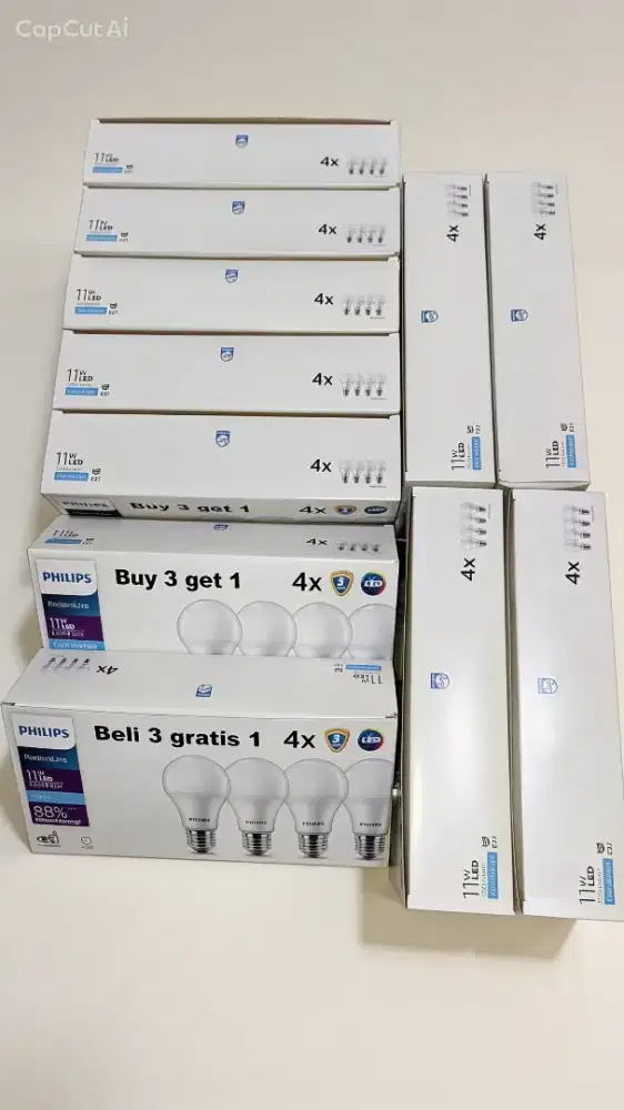 habisin setok sisa lampu led philips borong semua saja siap cod/antar