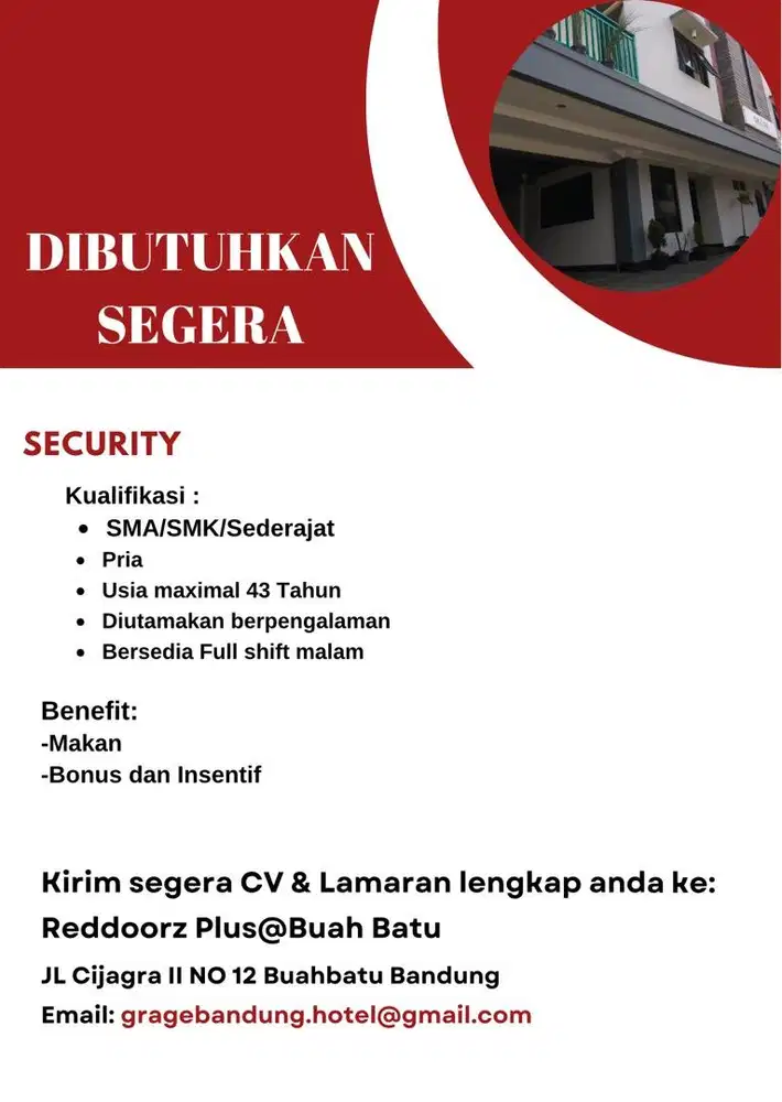 LOKER Security di butuhkan segera