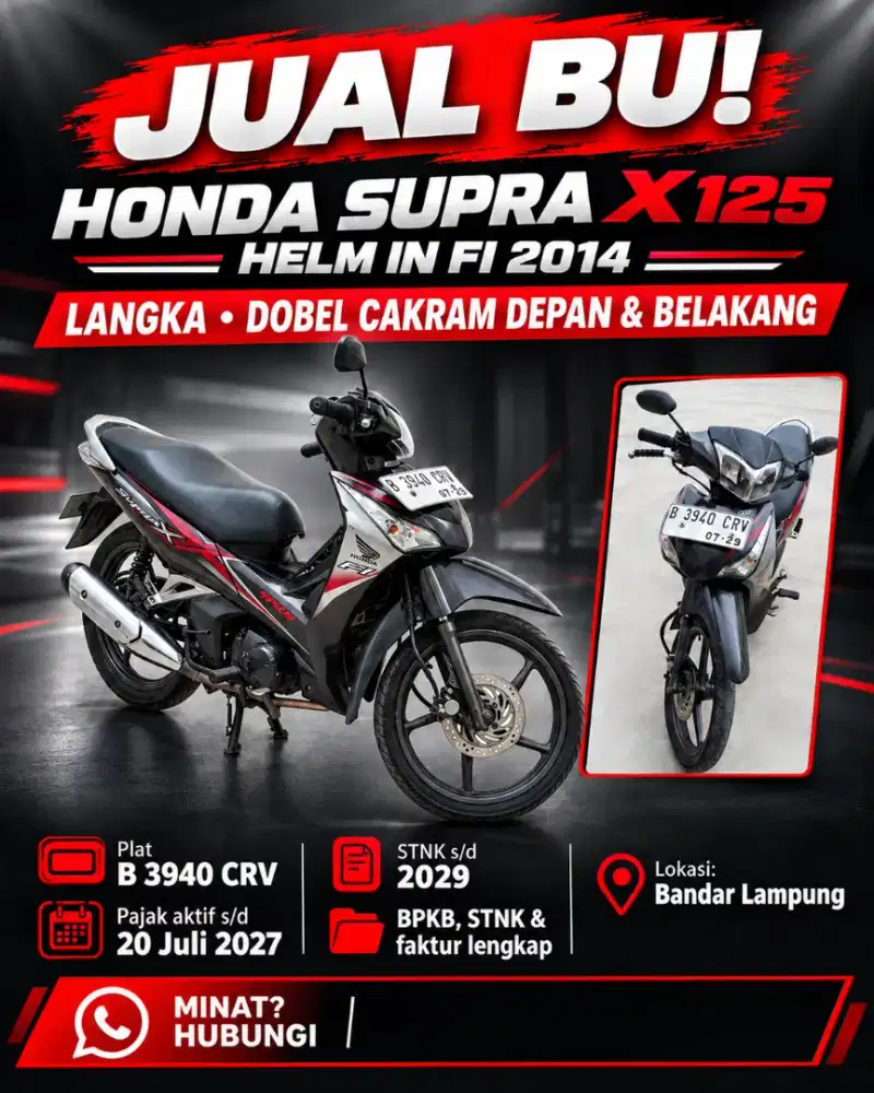 Supra X125 Helm In 2014 Istimewa