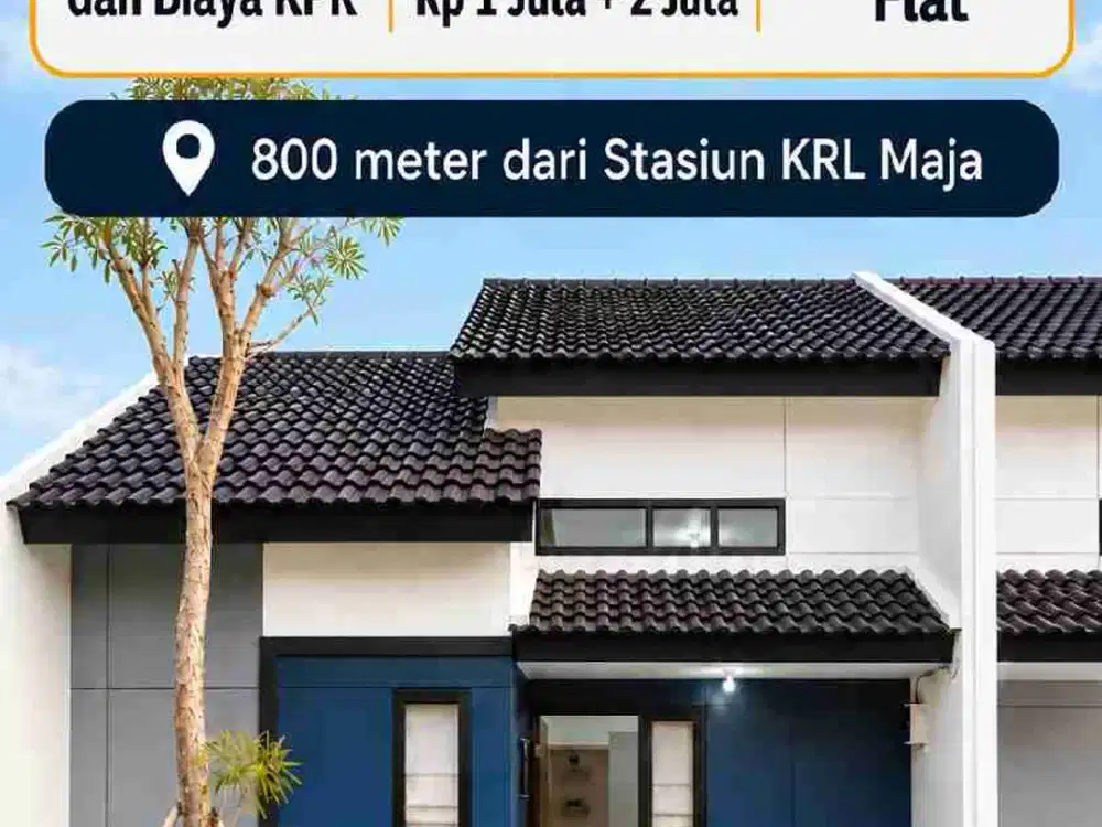 Rumah subsidi 3 kamar, cicilan flat