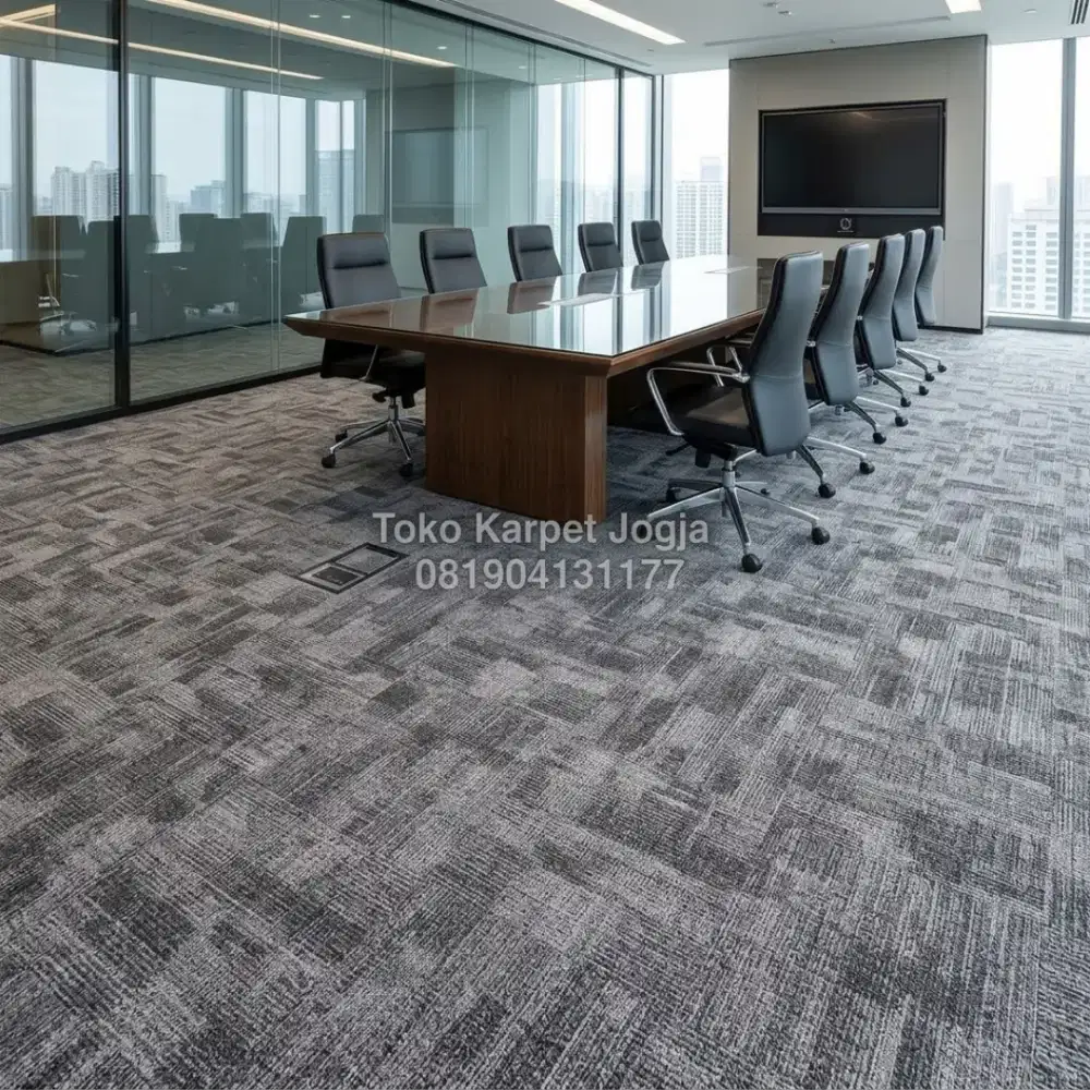 Karpet tile abu-abu gradasi