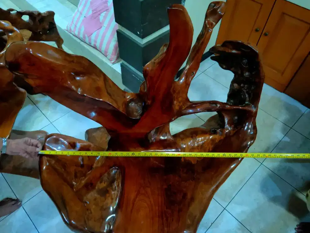 Jual perabotan meja + kursi dari kayu jati asli