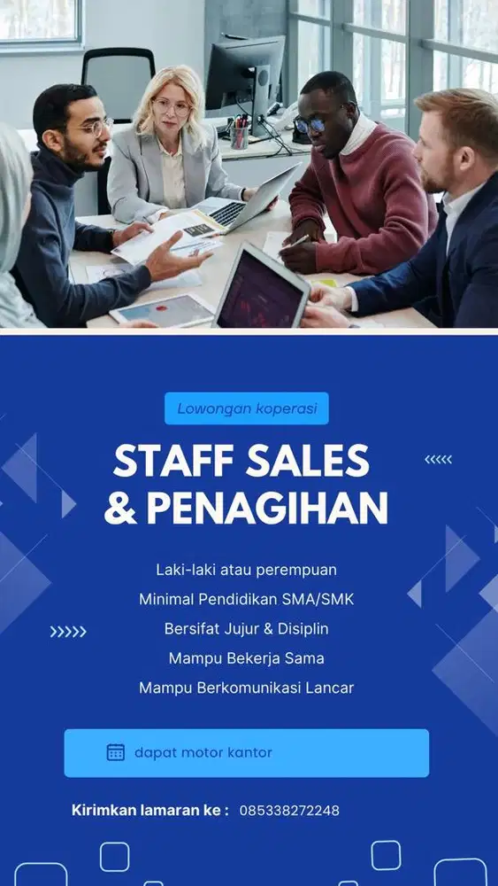 Dicari sales penagih koperasi