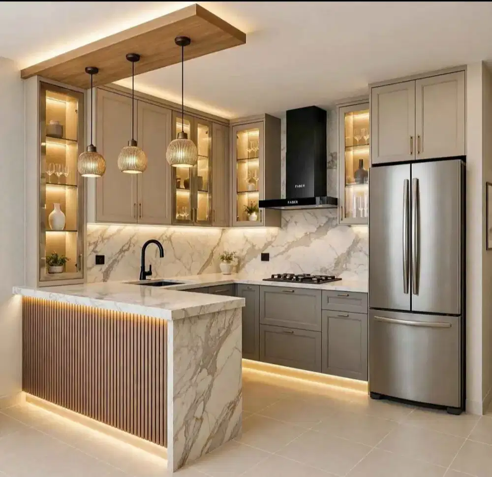 Kitchen set Lemari gantung dapur custom hpl