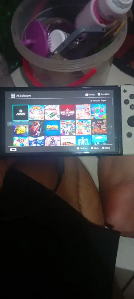 Nintendo Switch OLED Fullset 5 Kaset + aksesoris + 512GB`