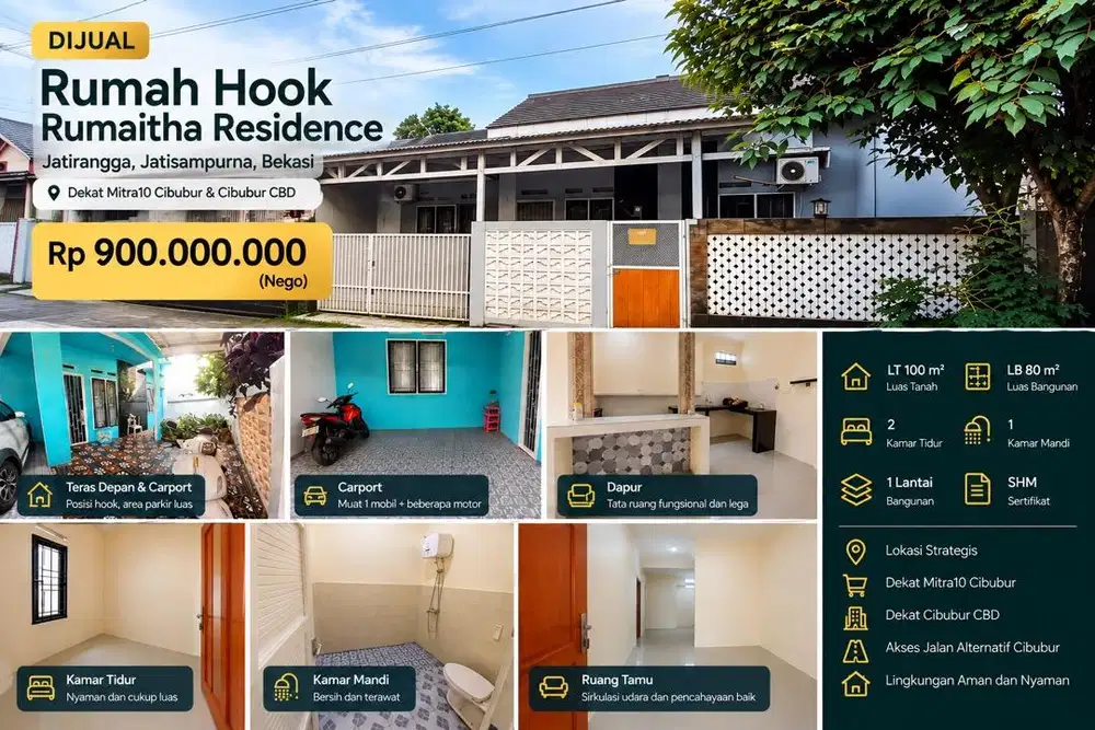 Rumah Hook SHM LT100 Jatisampurna Cibubur