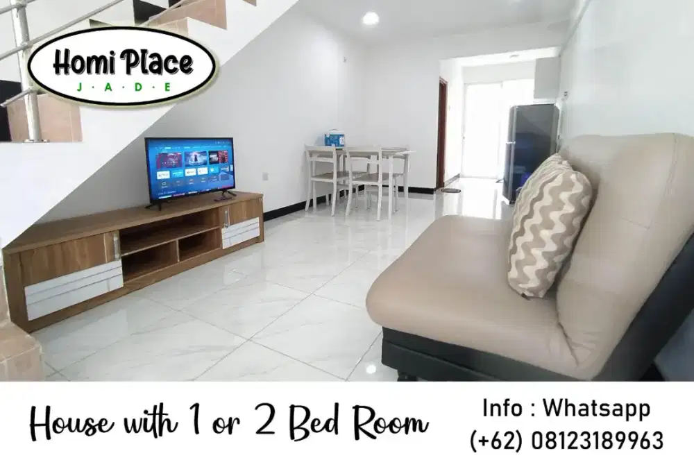 Rumah Condo Kontrak Bulanan / Tahunan. Full Furnish. Nyaman Bersih