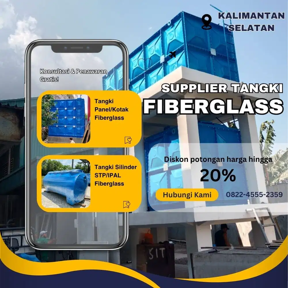 Tangki Fiberglass-Panel Tank, Roof Tank & Ground Tank Tapin