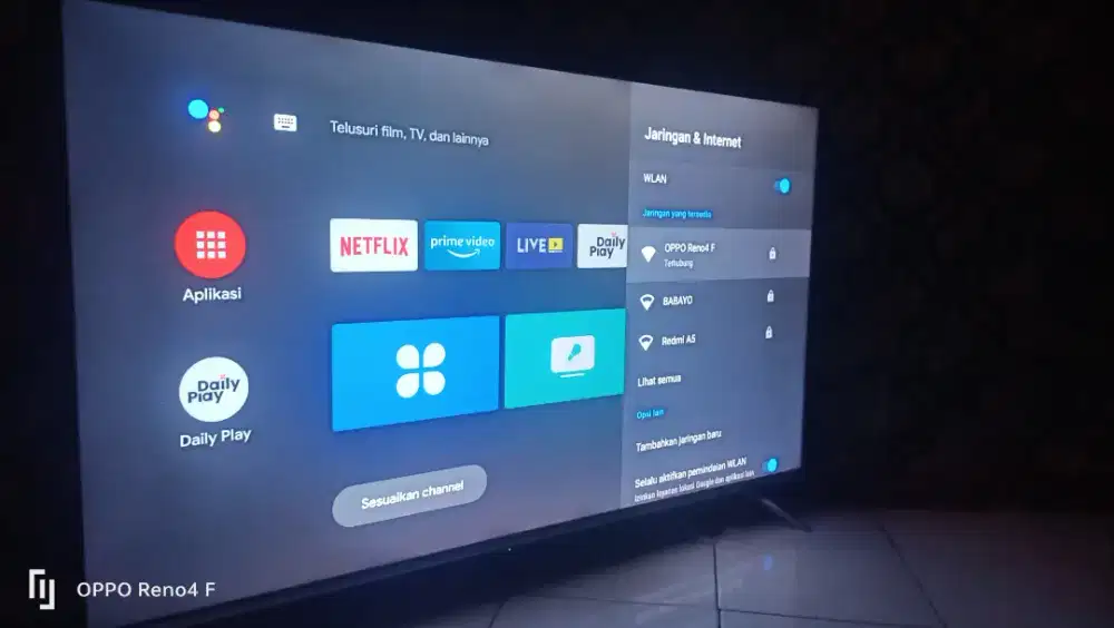 Android tv coccaa 55 inch fullset mulus