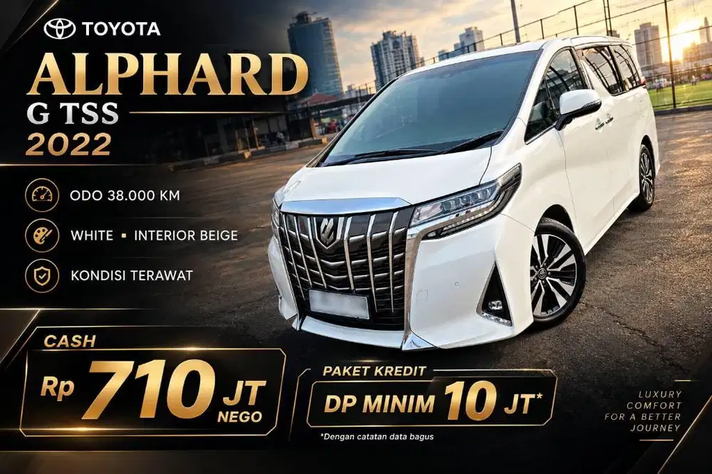 Toyota Alphard G TSS 2022 Mint Condition