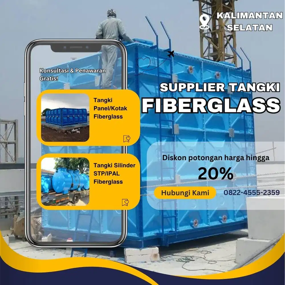 Tangki Fiberglass-Panel Tank, Roof & Ground Tank Kota Baru