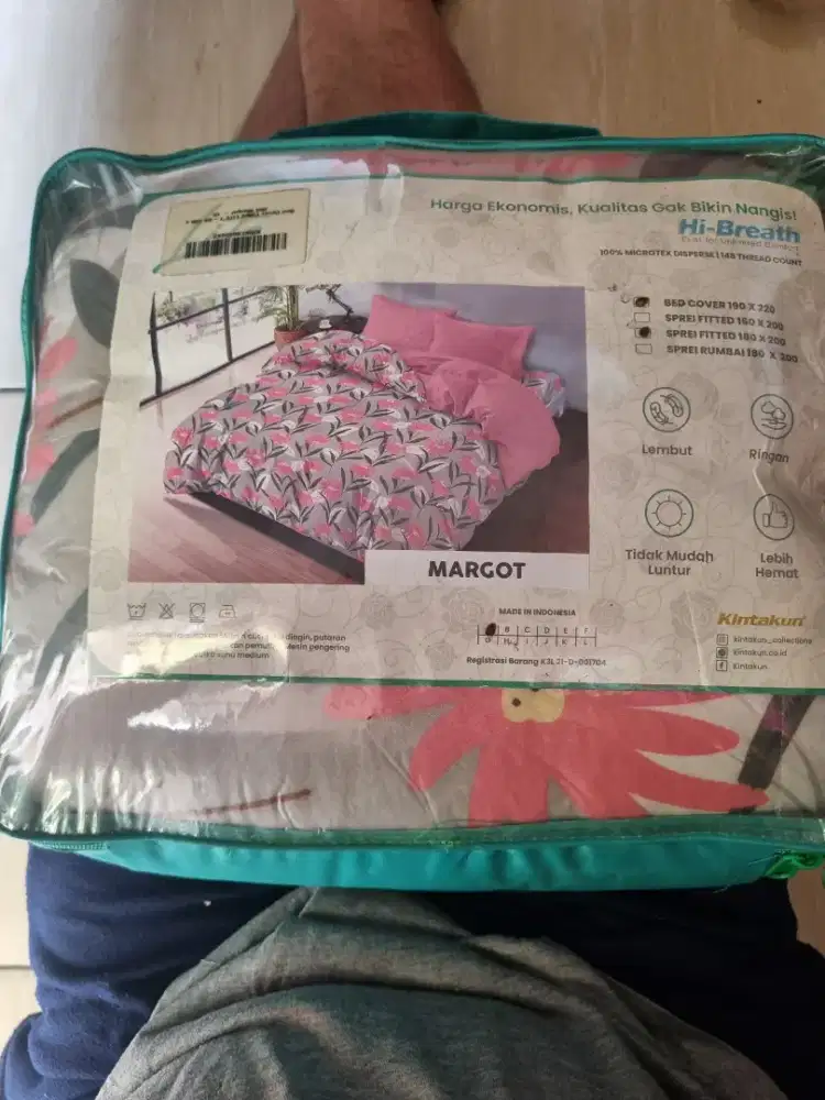 JUAL BED COVER SET SEPREI KING SIZE KINTAKUN 190X200