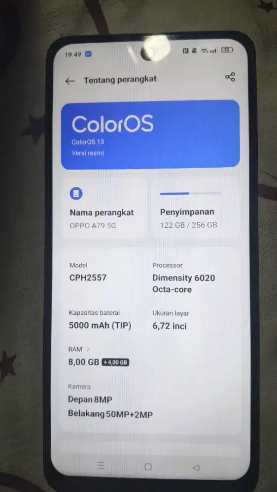 Oppo A79 (deskripsi lengkap footo)
