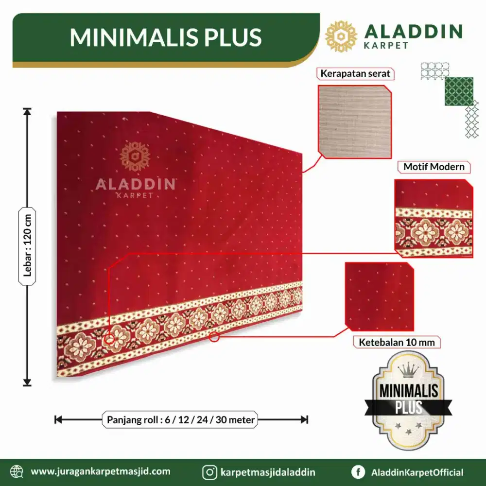 Jual Karpet Masjid Minimalis Plus