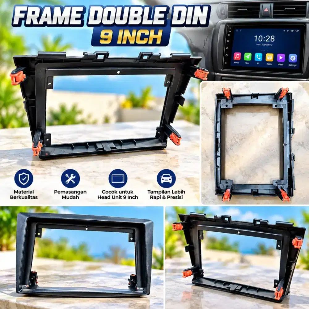 DIJUAL FRAME DOUBLE DIN 9 INCI