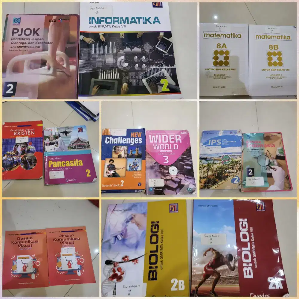 Buku pelajaran kelas 8(2 SMP) Penabur
