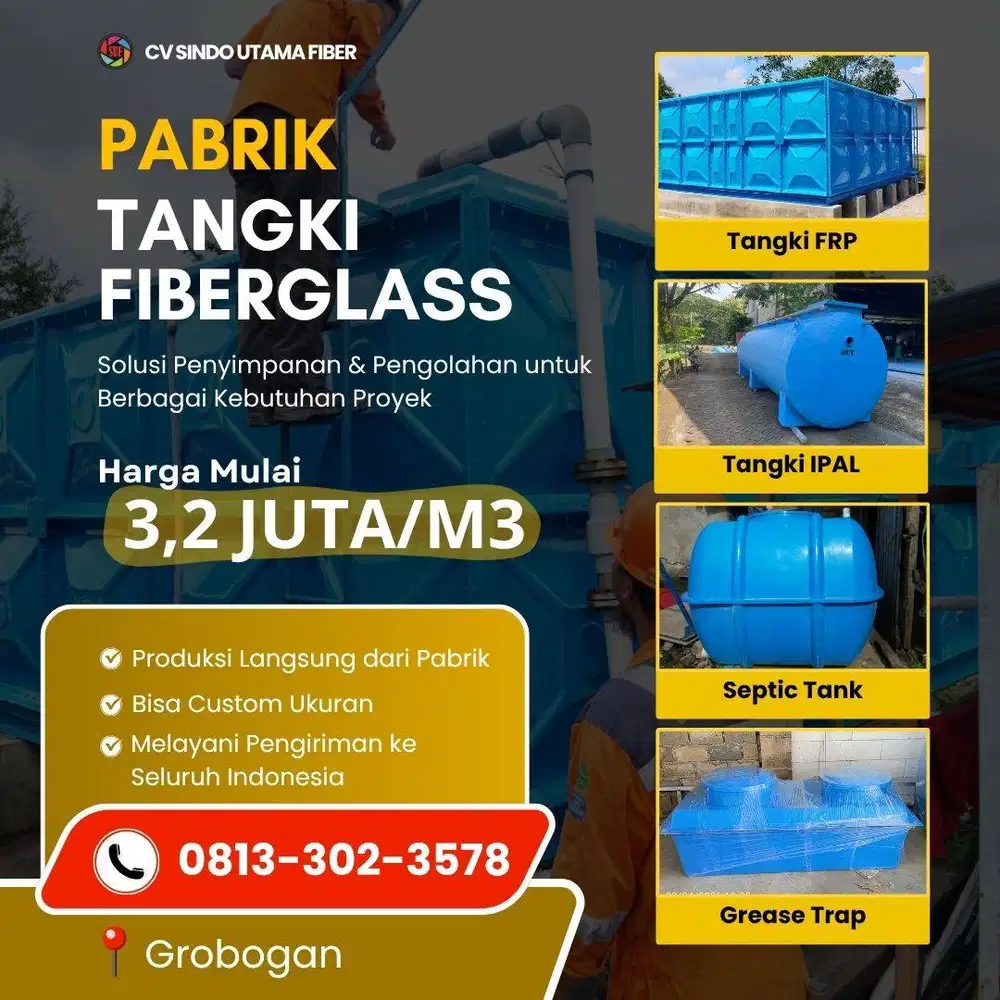 Penyedia Water Tank, Ground Tank dan Septic Tank Grobogan Berkualitas